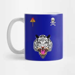 White tiger,skull and Bones,burning cross Mug